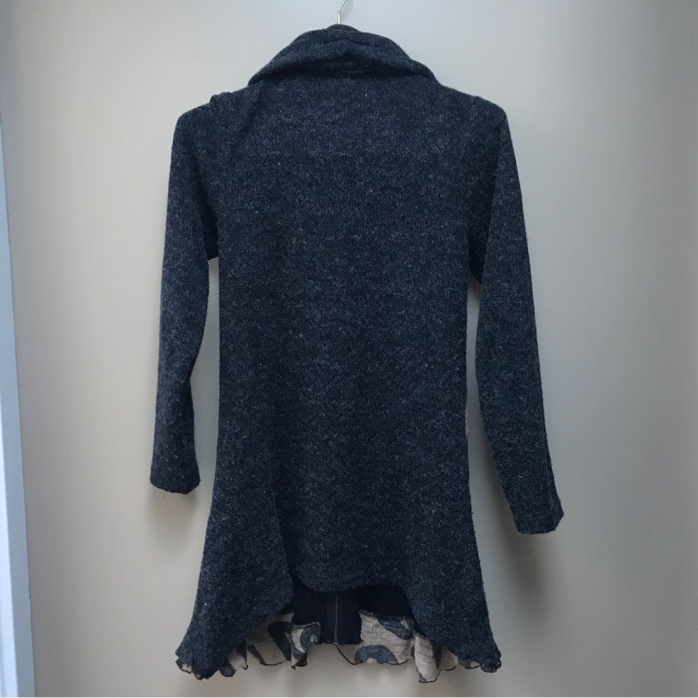 Fleur de Lis Brown Ruffle Pocket Cardigan (S) - Picture 8 of 10